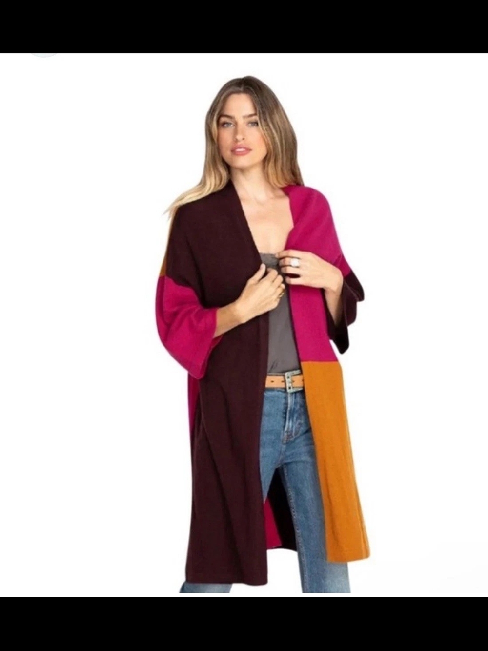 NWT Johnny Was Colorblock Kimono